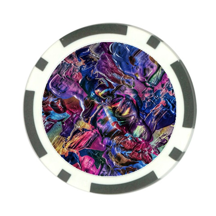 Multicolored Abstract Painting Poker Chip Card Guard (10 pack)