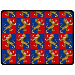 Lion 1 Double Sided Fleece Blanket (large)  by ArtworkByPatrick