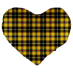 Cornish National Tartan Large 19  Premium Flano Heart Shape Cushions by impacteesstreetwearfour