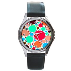 Dots Round Metal Watch by impacteesstreetweareight