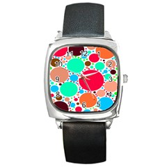 Dots Square Metal Watch by impacteesstreetweareight