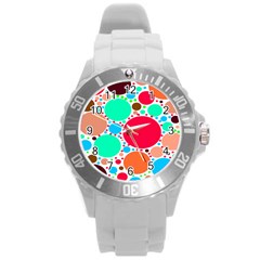 Dots Round Plastic Sport Watch (l) by impacteesstreetweareight