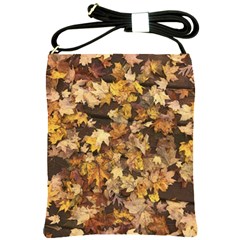 Late October Leaves 3 Shoulder Sling Bag by bloomingvinedesign