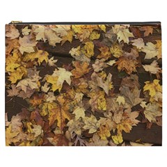 Late October Leaves 3 Cosmetic Bag (xxxl) by bloomingvinedesign