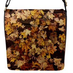 Late October Leaves 3 Flap Closure Messenger Bag (s) by bloomingvinedesign