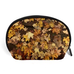 Late October Leaves 3 Accessory Pouch (large) by bloomingvinedesign