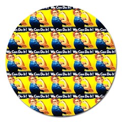 We Can Do It Magnet 5  (round) by ArtworkByPatrick