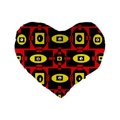 Rby 50 Standard 16  Premium Flano Heart Shape Cushions by ArtworkByPatrick