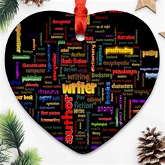 Writer Ornament (heart) by ArtworkByPatrick