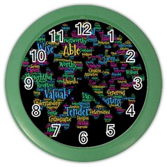 Affirmations Color Wall Clock