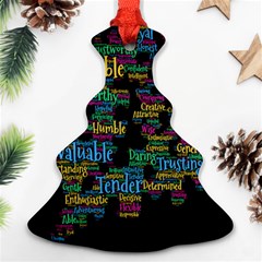 Affirmations Christmas Tree Ornament (two Sides) by ArtworkByPatrick