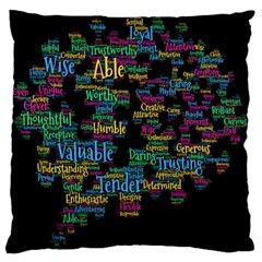 Affirmations Large Cushion Case (two Sides) by ArtworkByPatrick