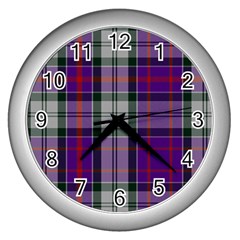 Culloden Dress Tartan Wall Clock (silver) by impacteesstreetwearfour