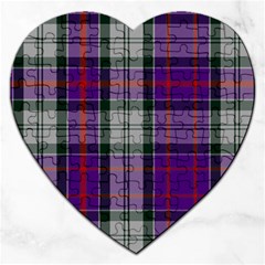 Culloden Dress Tartan Jigsaw Puzzle (heart) by impacteesstreetwearfour