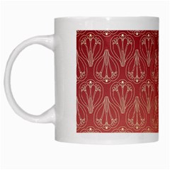 Red Gold Art Decor White Mugs by HermanTelo