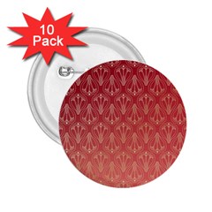 Red Gold Art Decor 2 25  Buttons (10 Pack)  by HermanTelo