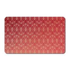 Red Gold Art Decor Magnet (rectangular) by HermanTelo