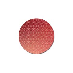 Red Gold Art Decor Golf Ball Marker by HermanTelo