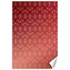 Red Gold Art Decor Canvas 24  X 36  by HermanTelo