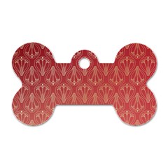 Red Gold Art Decor Dog Tag Bone (two Sides) by HermanTelo