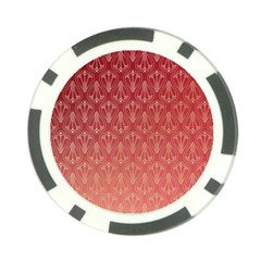 Red Gold Art Decor Poker Chip Card Guard by HermanTelo