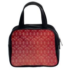 Red Gold Art Decor Classic Handbag (two Sides)