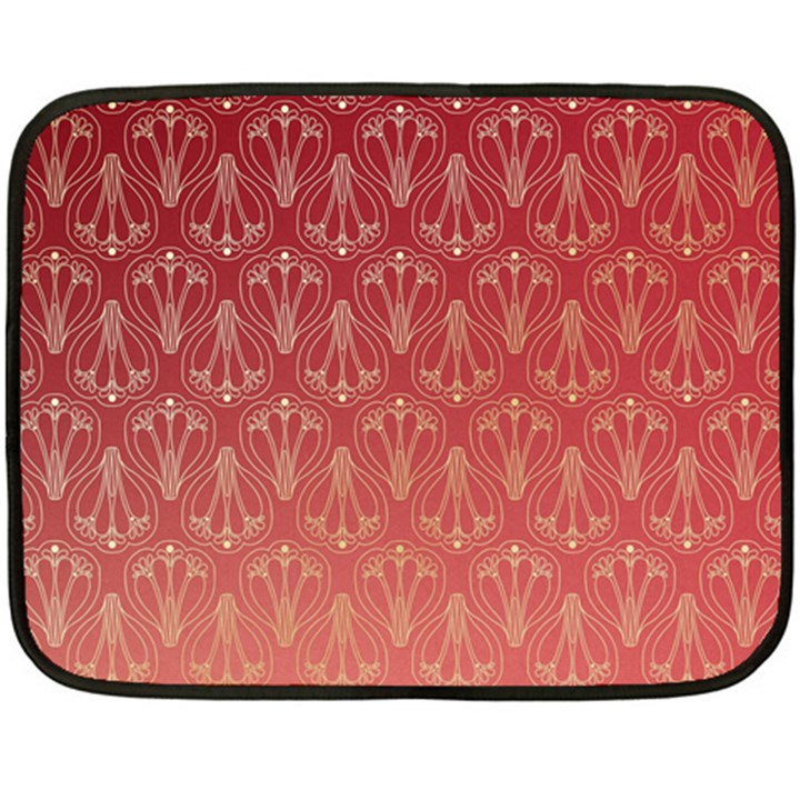 Red Gold Art Decor Fleece Blanket (Mini)