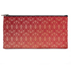 Red Gold Art Decor Pencil Cases