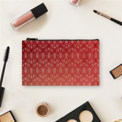 Red Gold Art Decor Cosmetic Bag (small)