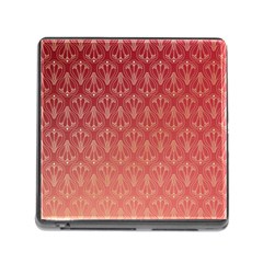 Red Gold Art Decor Memory Card Reader (square 5 Slot)