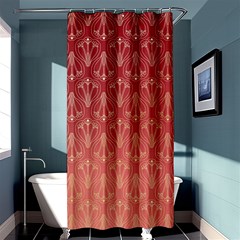 Red Gold Art Decor Shower Curtain 36  X 72  (stall) 