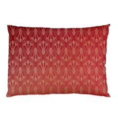 Red Gold Art Decor Pillow Case (two Sides)