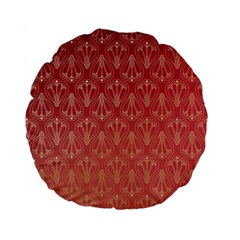 Red Gold Art Decor Standard 15  Premium Round Cushions