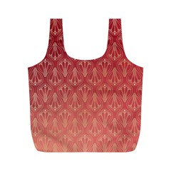 Red Gold Art Decor Full Print Recycle Bag (m) by HermanTelo