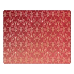 Red Gold Art Decor Double Sided Flano Blanket (large) 