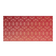 Red Gold Art Decor Satin Wrap