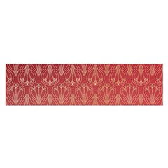 Red Gold Art Decor Satin Scarf (oblong)