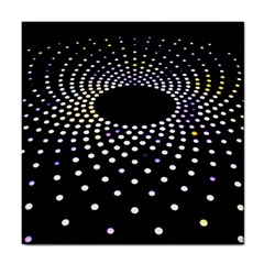 Abstract Black Blue Bright Circle Tile Coaster by HermanTelo