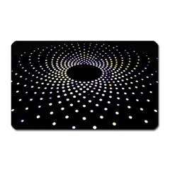 Abstract Black Blue Bright Circle Magnet (rectangular) by HermanTelo