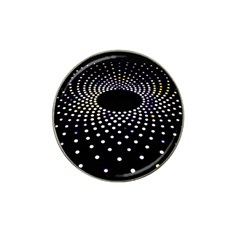 Abstract Black Blue Bright Circle Hat Clip Ball Marker (4 Pack)