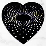 Abstract Black Blue Bright Circle Jigsaw Puzzle (Heart) Front