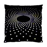 Abstract Black Blue Bright Circle Standard Cushion Case (One Side) Front