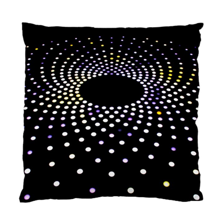 Abstract Black Blue Bright Circle Standard Cushion Case (One Side)