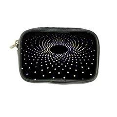 Abstract Black Blue Bright Circle Coin Purse