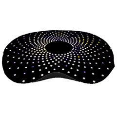 Abstract Black Blue Bright Circle Sleeping Mask by HermanTelo