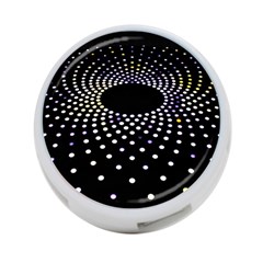 Abstract Black Blue Bright Circle 4-port Usb Hub (one Side) by HermanTelo