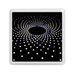 Abstract Black Blue Bright Circle Memory Card Reader (square) by HermanTelo