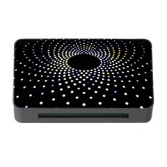 Abstract Black Blue Bright Circle Memory Card Reader With Cf by HermanTelo