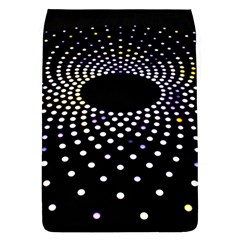 Abstract Black Blue Bright Circle Removable Flap Cover (l)