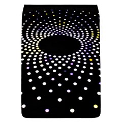 Abstract Black Blue Bright Circle Removable Flap Cover (s)